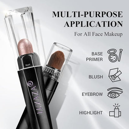 Neutral Eyeshadow Stick Makeup Set, Metallic Shimmer Matte Cream Eye Shadow Eyeliner Brightener Pencil Crayon - PINK OCEAN
