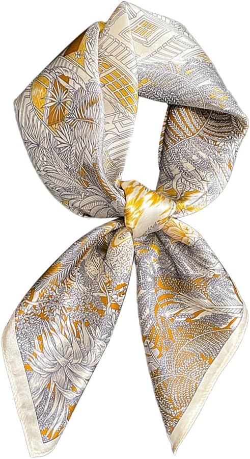 100% Pure Mulberry Silk Scarfs 26"x26" Square Scarf Women Neckerchief Headscarf hair scarf bandana Gift Packed