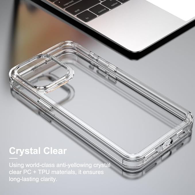 for iPhone 15 Pro Max Clear Bumper Frame No-Back Case, Slim Fit Ultra-Light Anti-Yellowing Transparent Protection Phone Cover Case 6.7" 2023