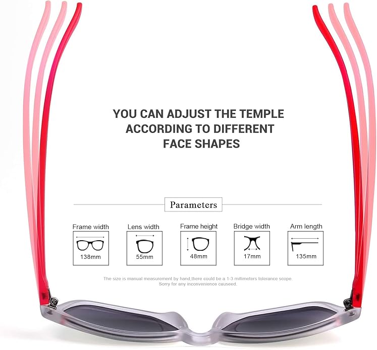 COLOSSEIN Sunglasses Womens,Classic Square Frame UV400 Mirrored Lens,Sunglasses Fit For Beach,Vacation,Driving