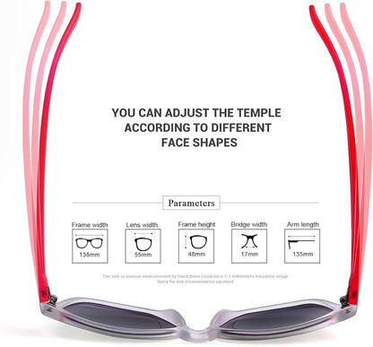 COLOSSEIN Sunglasses Womens,Classic Square Frame UV400 Mirrored Lens,Sunglasses Fit For Beach,Vacation,Driving