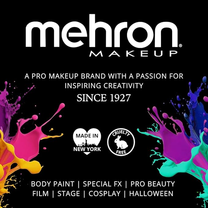 Mehron Makeup Paradise Makeup FX Face & Body Paint (1.4 oz) (Nebula – Neon Purple/Purple UV)