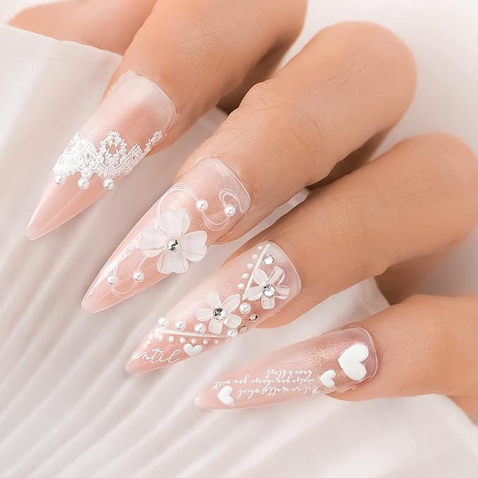 3D Acrylic Polar Butterfly Flowers Nail Charms with Starry AB Crystals Rhinestones Multi Sizes Pearls Mix Gold for Art DIY Decal Jewelry Accessories Crafting, 2 Piece Set