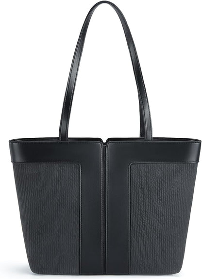 Missnine Quilted Tote Bags with Zipper, Vegan Leather Purses and Handbags for Women, Large Hobo Shoulder Bag