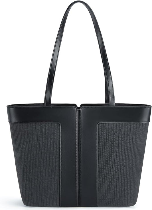 Missnine Quilted Tote Bags with Zipper, Vegan Leather Purses and Handbags for Women, Large Hobo Shoulder Bag