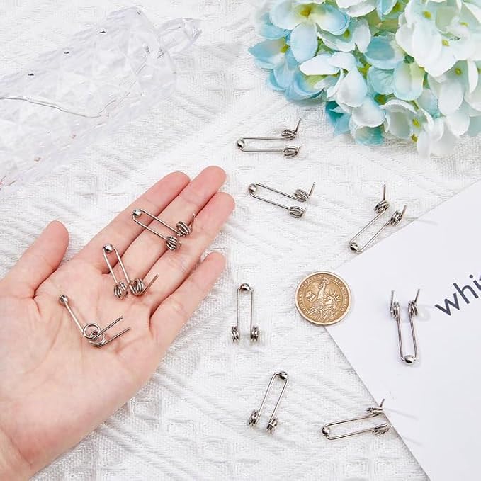 10Pcs Wire Diameter 1.2mm Curling Iron Replacement Double Return Torsion Spring Hair Curling Rod Accessories Styling Tools Appliances (Size : 24mm)