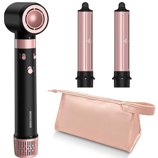 3 in 1 Air Styler with High-Speed Hair Dryer & Air Wrap Curler for Curling, Negative Ions Frizz-Free Styling Drying, No Heat Damage, Fit for All Hair Types Hot Hair Styler with Travel Case