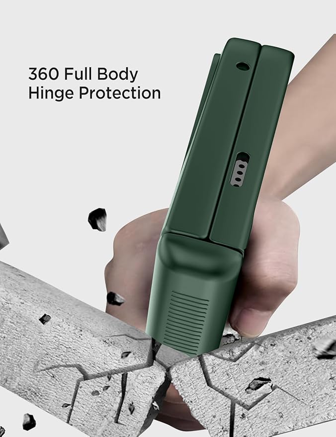 Miimall Shockproof Cases for Pixel 9 Pro Fold, [Kickstand & Hinge Protection][All-Inclusive Protection] Anti Drop Rugged Case for Google Pixel 9 Pro Fold 5g Phone Case, Dark Green