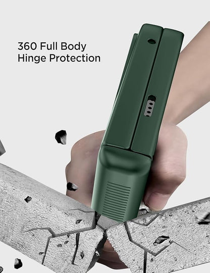 Miimall Shockproof Cases for Pixel 9 Pro Fold, [Kickstand & Hinge Protection][All-Inclusive Protection] Anti Drop Rugged Case for Google Pixel 9 Pro Fold 5g Phone Case, Dark Green
