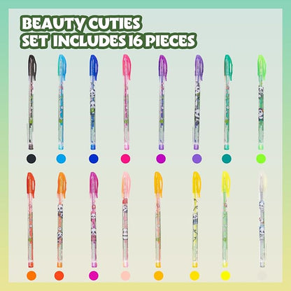 Panda 16 Piece Glitter Pen Body Art Set, Panda Themed, Glittery and Bright Colors, Ages 3 by Townley Girl