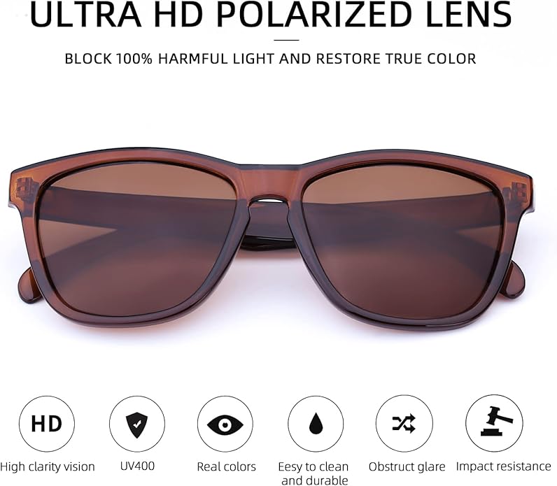 COLOSSEIN Sunglasses Womens,Classic Square Frame UV400 Mirrored Lens,Sunglasses Fit For Beach,Vacation,Driving