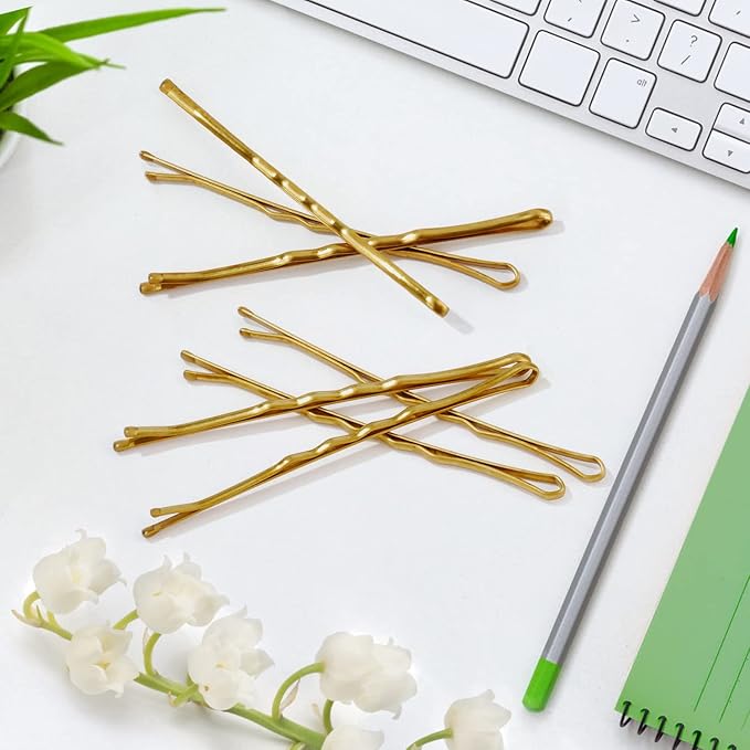 MORGLES 2.75"Long Bobby Pins for Thick Hair, 120PCS Large Bobby Pins Blonde for Women Girls with Box