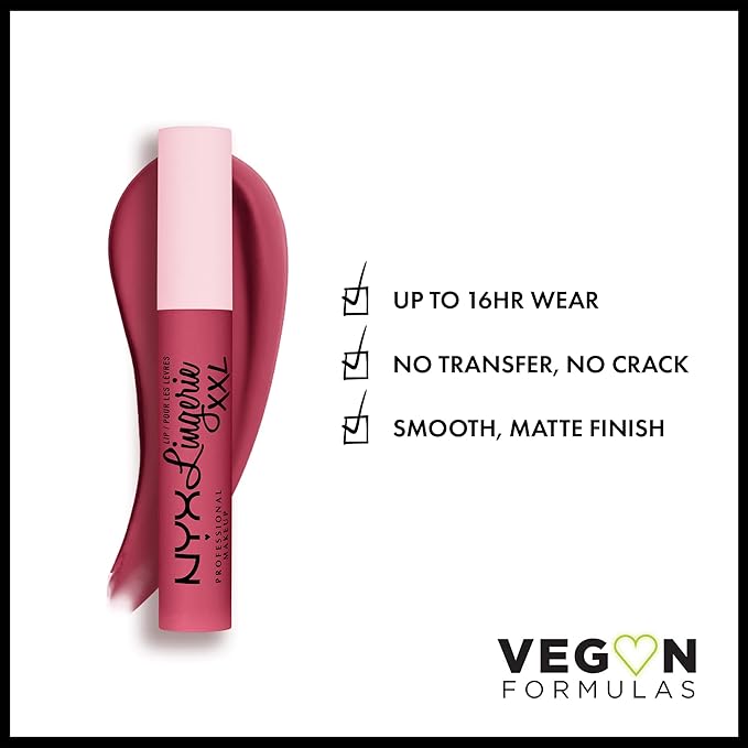 NYX PROFESSIONAL MAKEUP Lip Lingerie XXL Matte Liquid Lipstick - Push-d Up (Muted Pink)