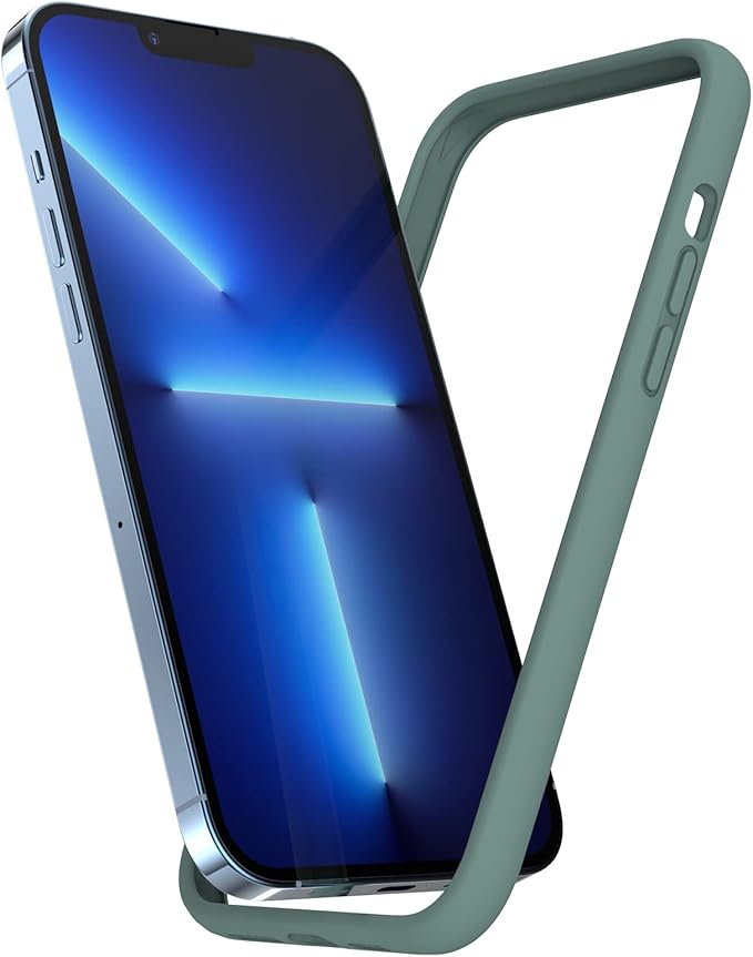 K TOMOTO Compatible iPhone 13 Pro Max Bumper Case (6.7 Inch), Liquid Silicone Frame Case [Shock-Absorb] [Raised Edge Protection] [Drop Protection] [Silky and Soft Touch], Pine Green