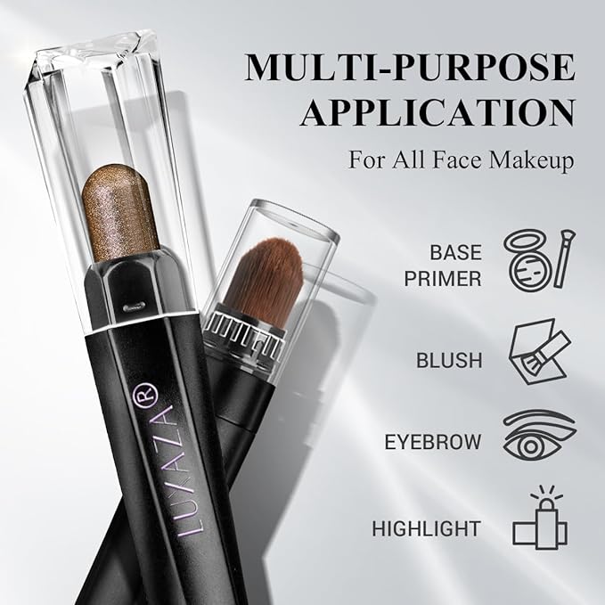 Neutral Eyeshadow Stick Makeup Set, Brown Nude Metallic Shimmer Matte Cream Eye Shadow Eyeliner Brightener Pencil Crayon - BROWN CANYON