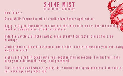 On Organic Natural Premium Oil Free Weave & Wig Shine Mist, Pomegranate 4.5 oz