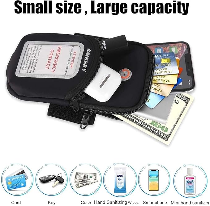 Phone Holder for Running Workout Exercise Sports Phone Arm Bands Pouch Bag, Running Armband for iPhone16 15 14 13 12 11 Pro Max XS XR X Plus Samsung Galaxy Up to 6.9"