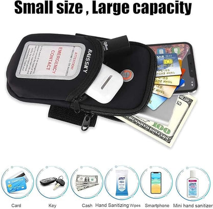 Phone Holder for Running Workout Exercise Sports Phone Arm Bands Pouch Bag, Running Armband for iPhone16 15 14 13 12 11 Pro Max XS XR X Plus Samsung Galaxy Up to 6.9"