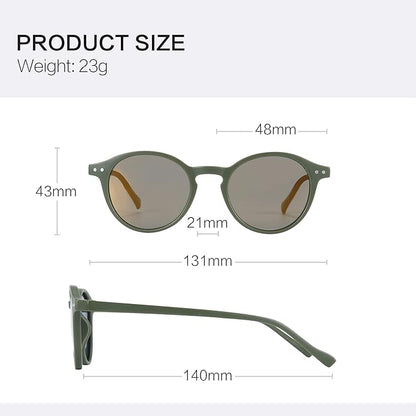 ZENOTTIC Polarized Round Sunglasses, Stylish Sunglasses for Men and Women Retro Classic, Multi-Style Selection