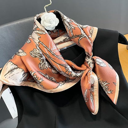100% Pure Mulberry Silk Scarfs 26"x26" Square Scarf Women Neckerchief Headscarf hair scarf bandana Gift Packed