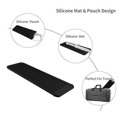 Heat Resistant Travel Mat Pouch for Hair Straighteners,Crimping Irons,Curling Wands,Flat Irons and Styling Tools