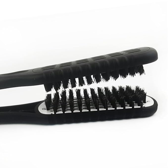 Aethland Boar Bristles Clamp Brush, Double-Sided for Straightening, Detangling, and Styling Hair
