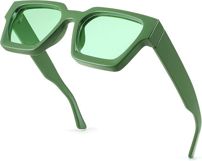FEISEDY Retro 90s Square Sunglasses for Women Men Trendy Chunky Rectangle Sunglasses UV400 Protection B2385