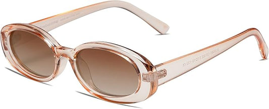 VANLINKER Polarized Retro Oval Sunglasses for Women and Men Small 90s Style VL9580