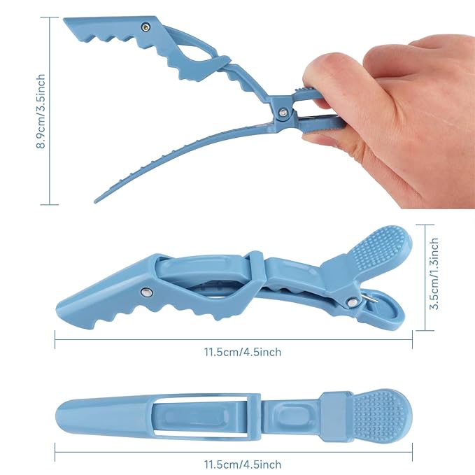 Plastic Non Slip Hair Clips for Women, Professional Alligator Hair Clips, Hair Styling Clips Sectioning Clips of Hair Salon (10PCS Macaroon)