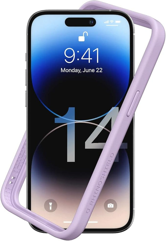 RhinoShield Bumper Case Compatible with [iPhone 14 Pro] | CrashGuard NX - Shock Absorbent Slim Design Protective Cover 3.5M / 11ft Drop Protection - Violet