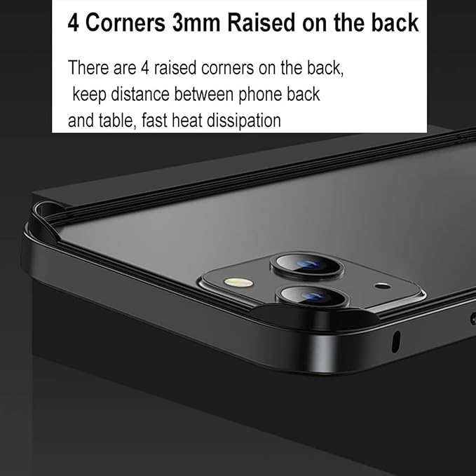 for iPhone 16e Bumper Case Metal, Aluminum Alloy + TPU Bumper Frame Slim Fit No Back Design Excellent Heat Dissipation Compatible with MagSafe 4 Corner Raised Shockproof (Black)
