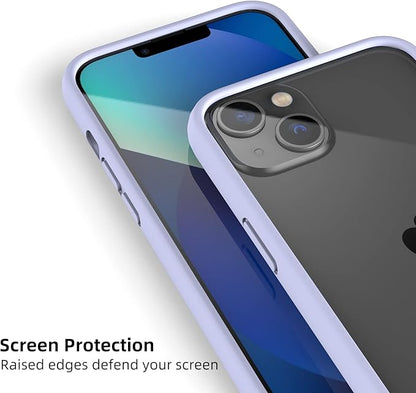 K TOMOTO Compatible with iPhone 13 Mini Bumper Case (5.4 Inch), Liquid Silicone Frame Bumper Case [Raised Edge Protection] [Drop Protection] [Silky and Soft Touch], Light Purple