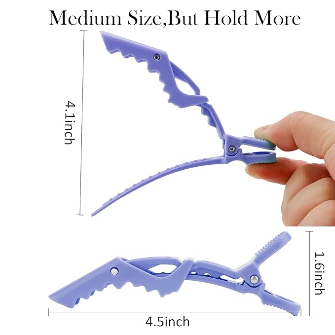 12Pcs Hair Clips for Styling Sectioning, Alligator Hair Clips for Hair Salon and Professional Use, Hair Styling Clips Accessories for Women (Style B)