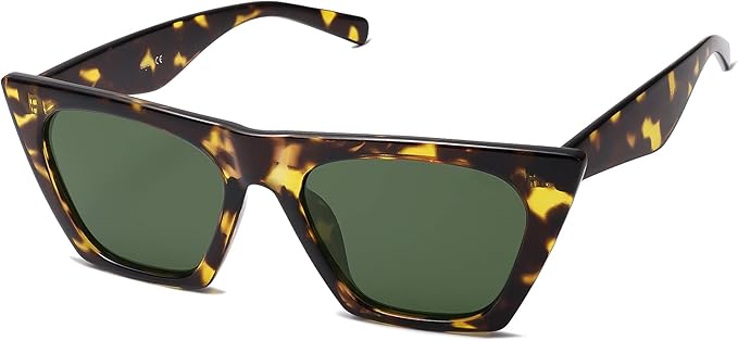 SOJOS Trendy Oversized Square Cateye Polarized Sunglasses Womens Big Frame Shades SJ2115