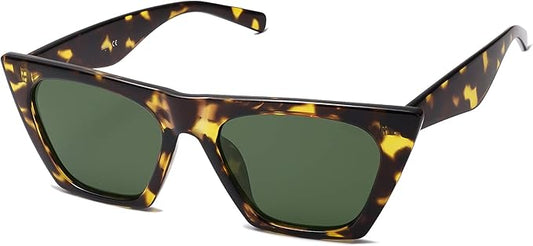 SOJOS Trendy Oversized Square Cateye Polarized Sunglasses Womens Big Frame Shades SJ2115