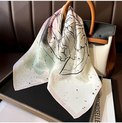 100% Pure Mulberry Silk Scarfs 26"x26" Square Scarf Women Neckerchief Headscarf hair scarf bandana Gift Packed