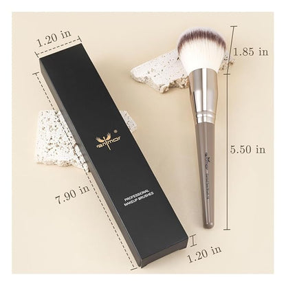 Anmor Powder Brush, Professional Large Fluffy Powder Blush Makeup Brush, Perfect for Blush Bronzer and Setting Powder, Luxurious Soft Synthetic Bristles