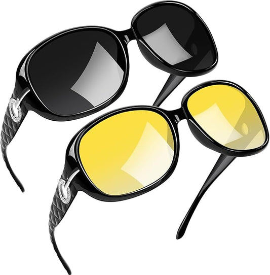 Joopin Big Womens Sunglasses Polarized Trendy Sun Glasses Large Rectangle UV Protection Rhinestone Sunnies