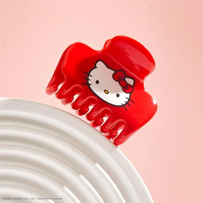 Kitsch Hello Kitty Recycled Plastic Puffy Medium Hair Clips for Women, Medium Claw Clips for Thin Hair, Claw Hair Clips for Short Hair, Medium Hair Claw Clips for Women