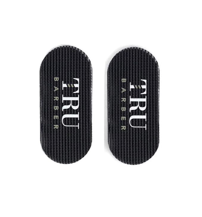 TRU BARBER HAIR GRIPPERS ® 3 COLORS BUNDLE PACK 6 PCS for Men and Women - Salon and Barber, Hair Clips for Styling, Hair holder Grips (Black/Red/Black)