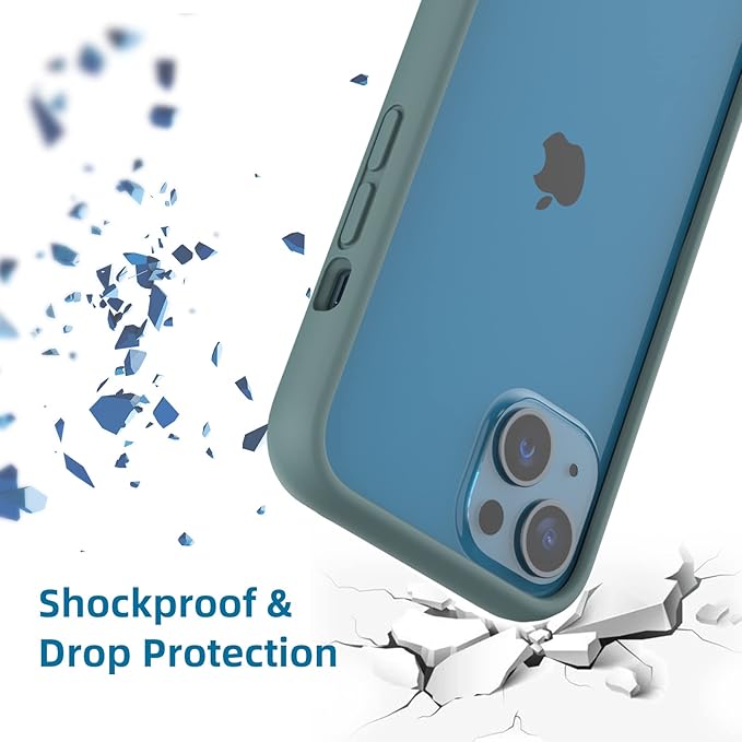 K TOMOTO Compatible with iPhone 13 Mini Bumper Case (5.4 Inch), Liquid Silicone Frame Bumper Case [Raised Edge Protection] [Drop Protection] [Silky and Soft Touch], Pine Green