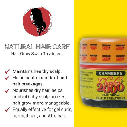 Original Chambers Chapter 2000-Best Scalp Treatment for Dry and Itchy Scalp | Scalp Moisturizer & Hair Loss Treatment for Women, Men and Kids | Hair Mask for Dry Scalp Care and Itch Relief (295 gm)