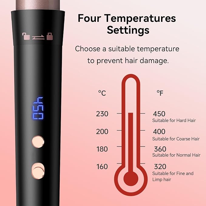 5 in 1 Curling Wand Set, Waver Curling Iron with Curling Brush and 4 Interchangeable Ceramic Curling Wand (0.35”-1.25”) for Women, Fast Heat Up Hair Curler Include Heat Protective Glove