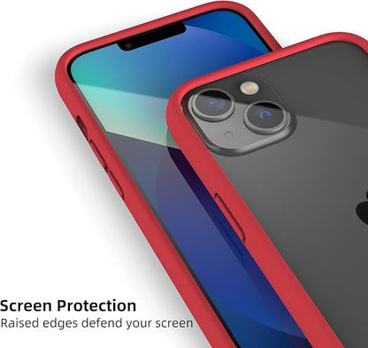 K TOMOTO Compatible with iPhone 13 Mini Bumper Case (5.4 Inch), Liquid Silicone Frame Bumper Case [Raised Edge Protection] [Drop Protection] [Silky and Soft Touch], Red