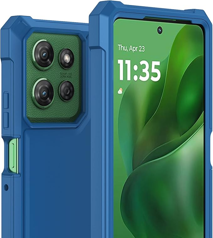 Ailiber for Motorola Moto G Stylus 5G 2025 Cell Phone Case, Moto G Stylus 2025 Screen Protector, Dual Layer Protective, Shockproof Corner TPU Bumper, Slim Silicone Heavy Duty Cell Phone Cover-Blue