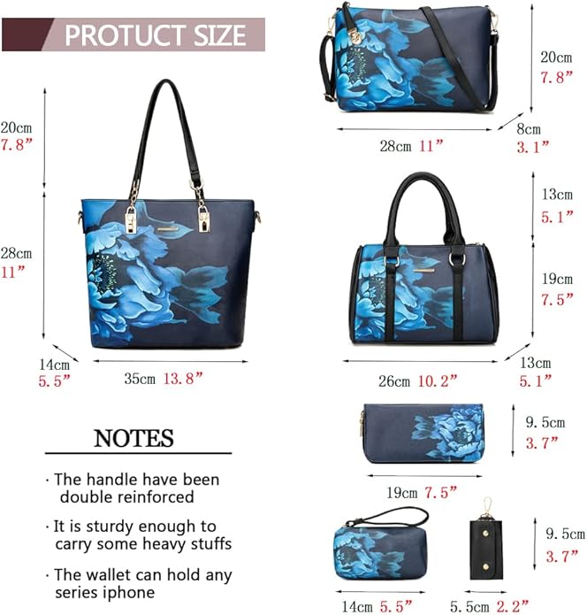 2E-youth Designer Purses and Handbags for Women Satchel Shoulder Bag Tote Top Handle Bag
