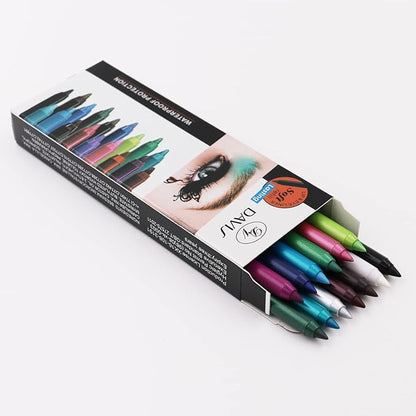 13 Colors Eyeliner Pencil Colorful Eye Shadow Pencil Eyebrow Pen Glitter Matte for Women Eye&Lip Liner Professional Eye Makeup