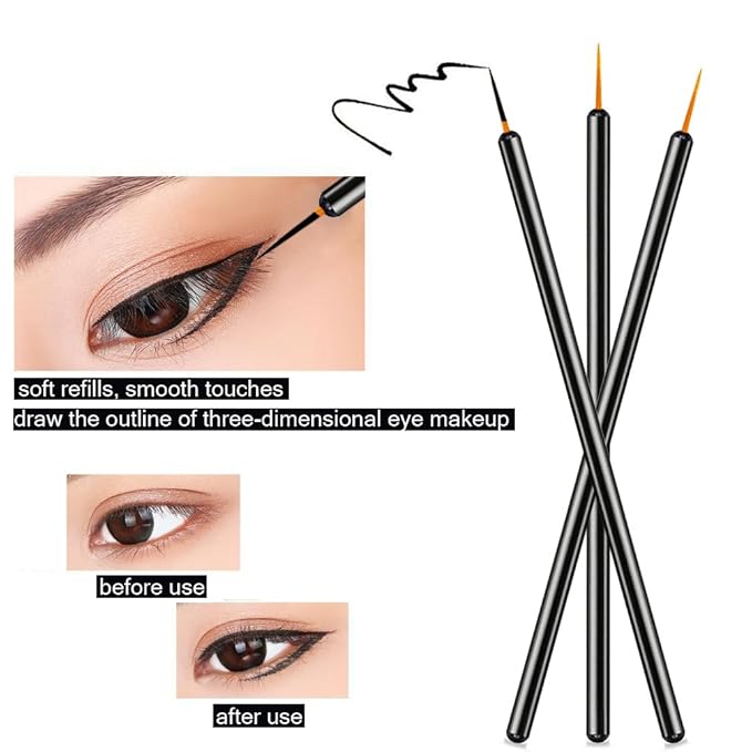 100 Pack Disposable Eyeliner Brush, JASSINS Eye liner Applicator Cosmetic Eye Wands Makeup Tool