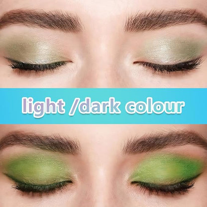 Sixteen Color Matte Shimmer Eyeshadow Palette, Lake Blue Rose Pink Yellow Purple White Orange Nude Green Champagne Grass Green Sky Blue Eye Shadow Palette Makeup, Prom-Looking Women Girls Eye Shadow