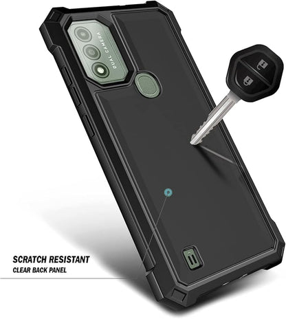 Designed for WIKO Voix Case with [Built-in Screen Protector], Full-Body Protective Shockproof Rugged Bumper Cover Phone Case for WIKO Voix U616AT (Black)
